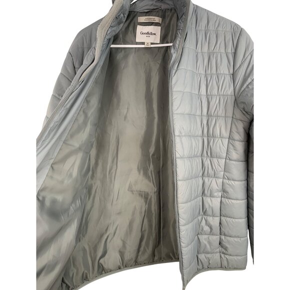 Mens Gray Puffer Sweater Jacket Goodfellow x Target M  RX10347 EUC Thin - Picture 9 of 10